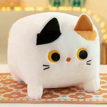 Popular block cat plush toy doll cute little cat pillow cartoon children's gift