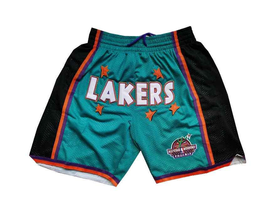 Lakers Basketball Shorts Mens NBA Basketball Shorts Quick Dry Shorts La Lakers Basketball Shorts Breathable and Wearable Basketball Training Shorts