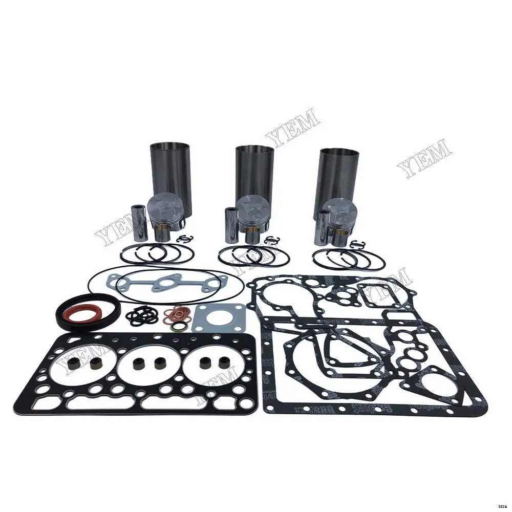 Repair Kit With Full Gasket Set Piston Rings Cylinder Liner Fit for Kubota D782 Engine Replacement Parts