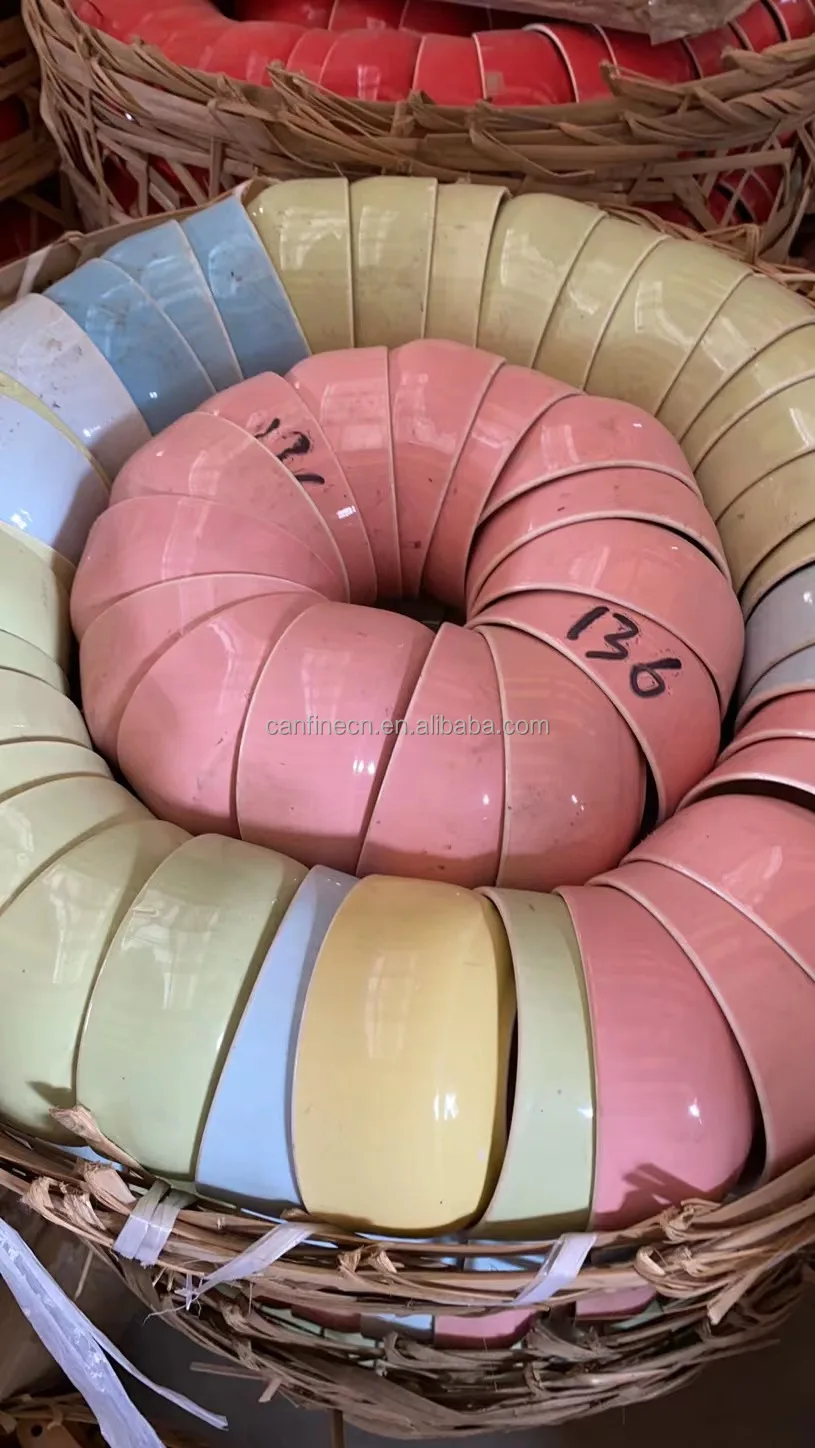 Wholesale Color Glaze Ceramic Porcelain Round Cut Edge Dinner Plate