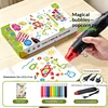 Bolígrafo de burbujas 3D 12 colores + pistola de aire caliente [Nueva caja de colores en inglés]