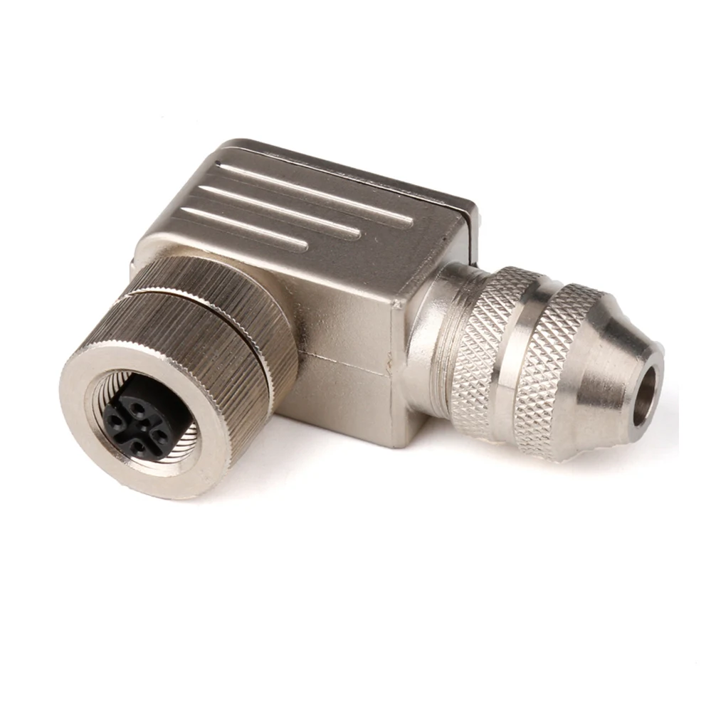 Metal Locking System Straight and Angled M12 Waterproof Connector