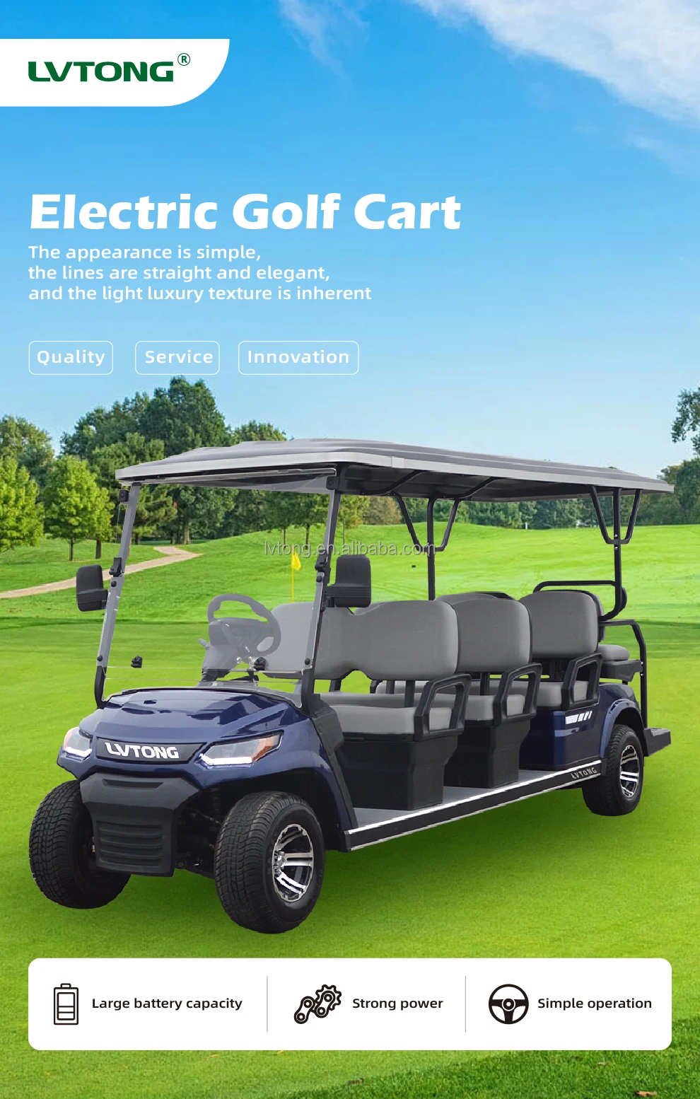 Lvtong Golf Cart Accessories - Offroad 4x4 Electric Wagon