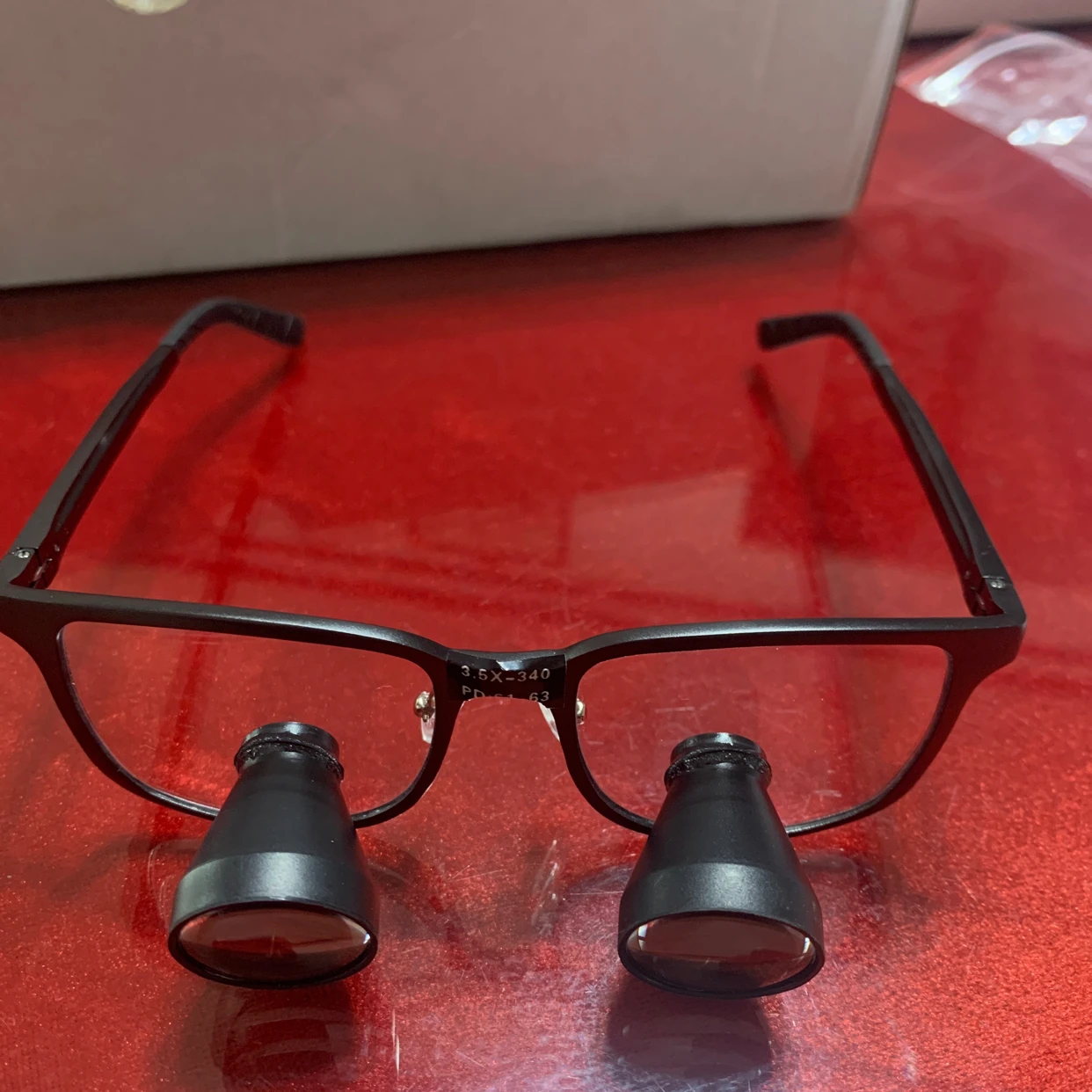 0 Angle Ttl Dental Loupes Plastic Frame 3.5x 2.5x Dentist Loupes 340