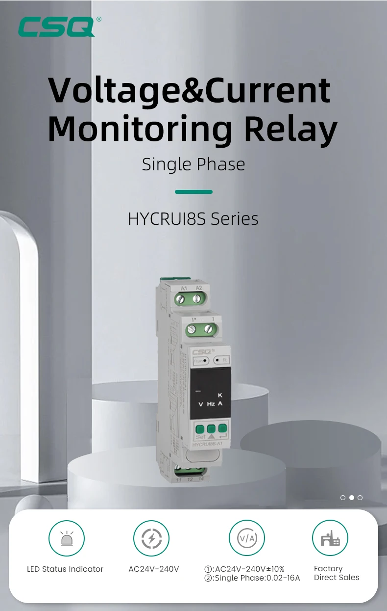 CSQ HYCRUI8S-A1 - Reliable Voltage Current Monitoring Relay