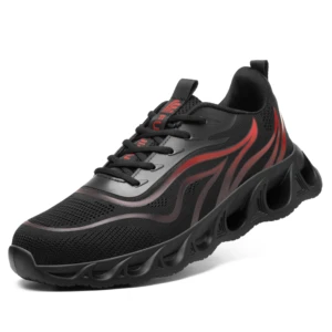 JIANKUN Lightweight Safety Shoes Steel Toe for Men Anti-Smash Anti-Puncture Midsole Comfortable Forming Non-Slip Rubber Outsole