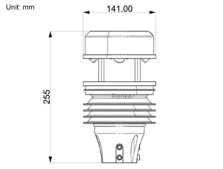 RS485 Modbus Ultrasonic Wind Speed and Direction Marine