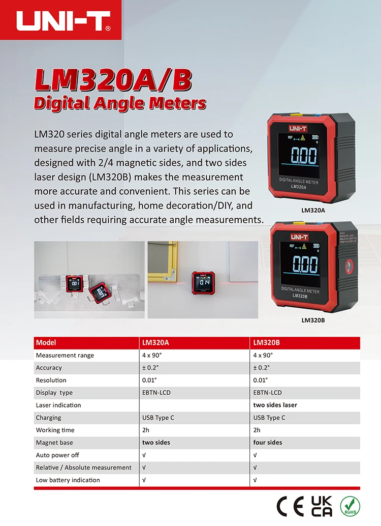 Uni T Digital Angle Gauge Electronic Angle Meter Protractor