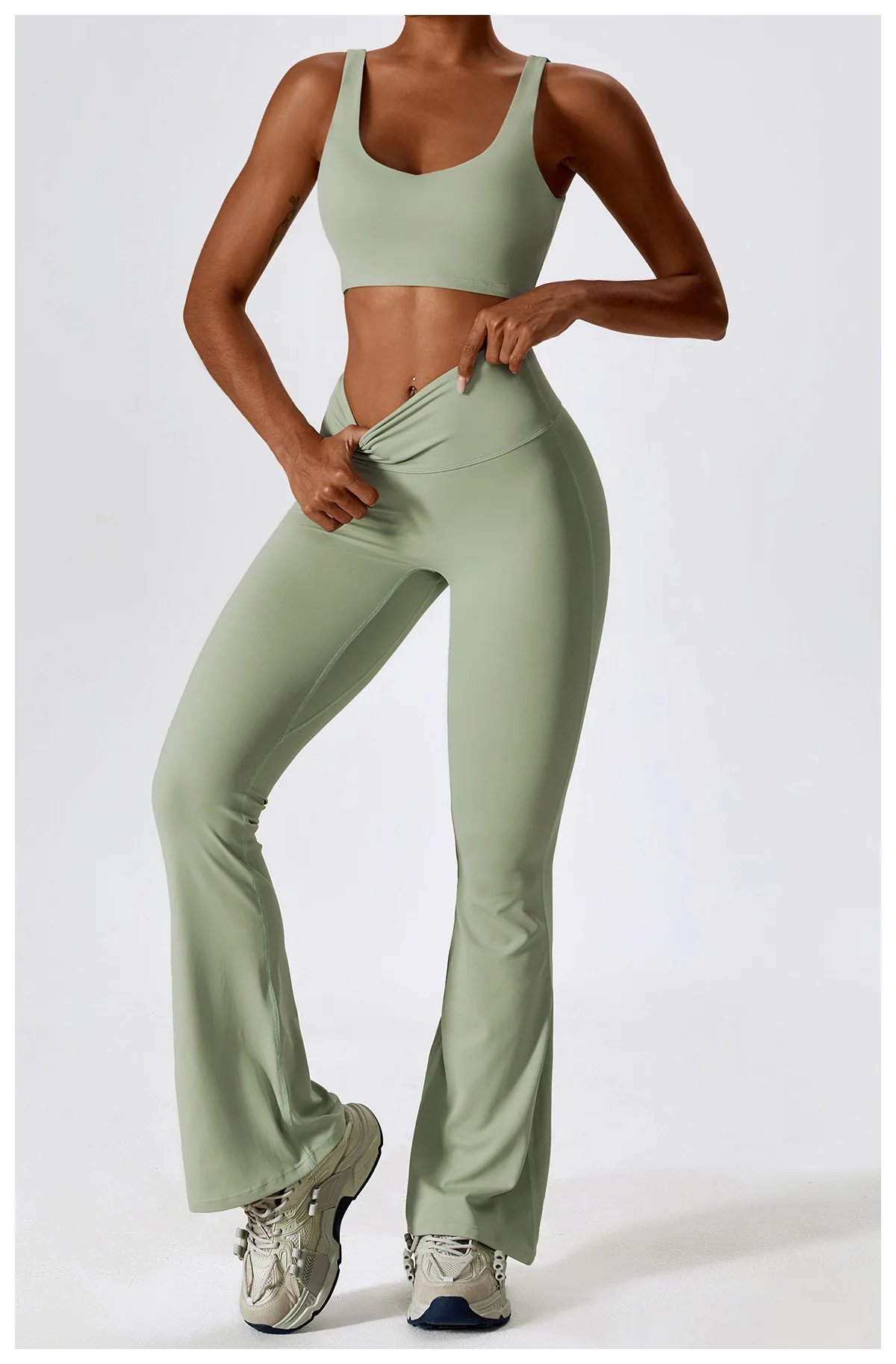 Wholesale Fitness Yoga Wear 4 Pcs Seamless Workout Women Gym Sets 