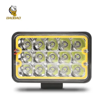 45W White+yellow DRL LED work light 9-36V Outdoor light Hi/low LED Beam 4x6 5inch LED Headlights