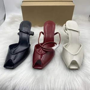 QuiteS 2026 New Summer Hot Sales Fish-mouth Mid Heels Open Toe Sandals Casual Luxury Thin Heels Shoes for Women