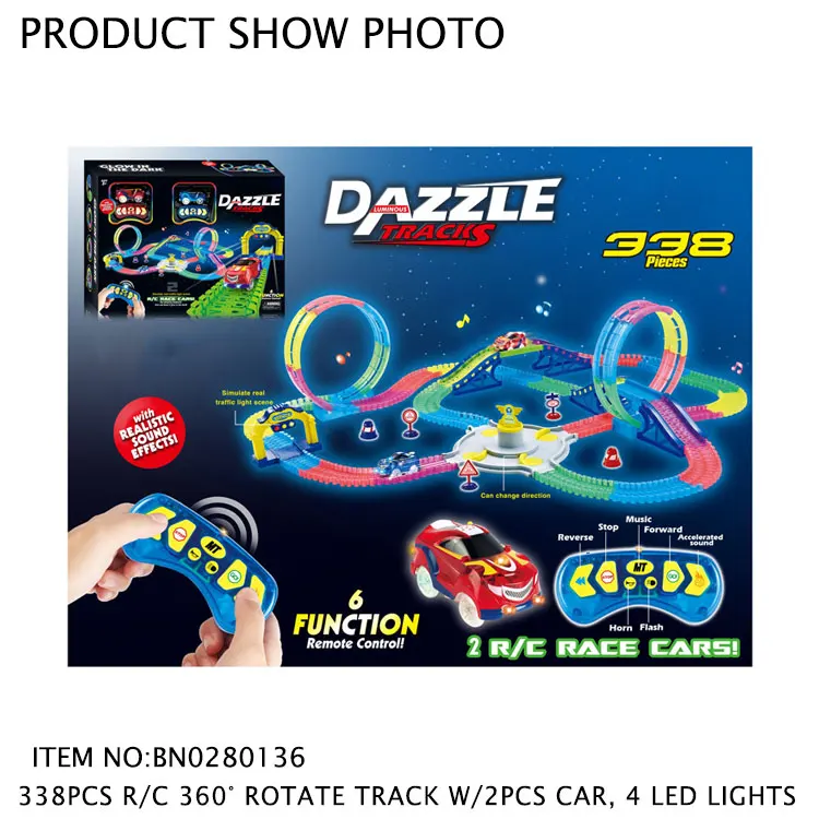 338PCS Roller Coaster Remote Control Race Track Toys RC Car Track Toys