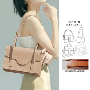 Custom Trending Products 2026 New Arrivals Fashion Genuine Leather Women's Purses and Shoulder Bags
