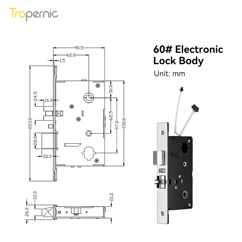 Intelligent Keypad Deadbolt Electronic Door Lock with Remote Control Push Pull Smart Door Lock