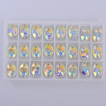 10 Pezzi, Strass In Cristallo Posteriore Piatto, Cristallo - Foto 3