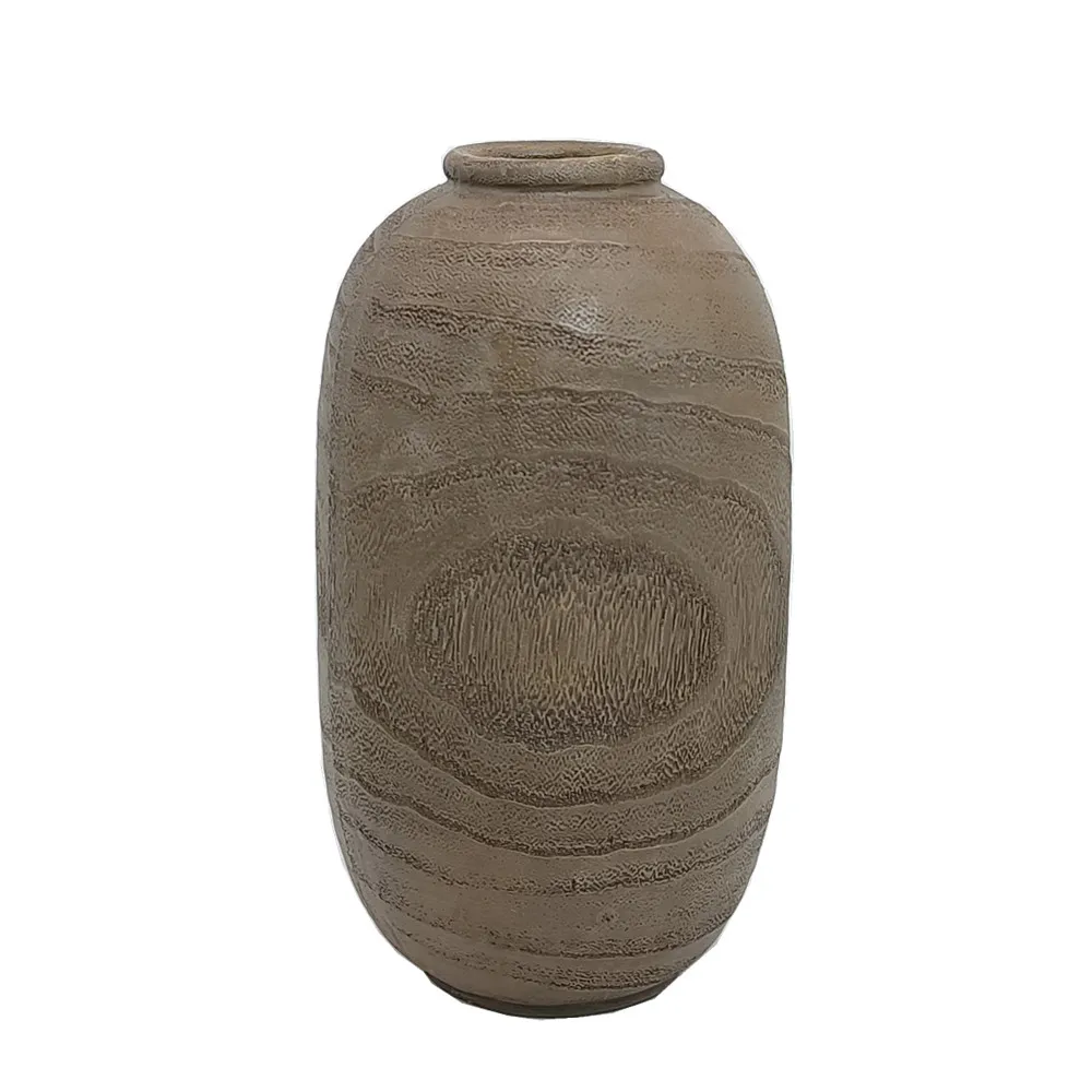 Настольная декоративная деревянная ваза из полирезина 10