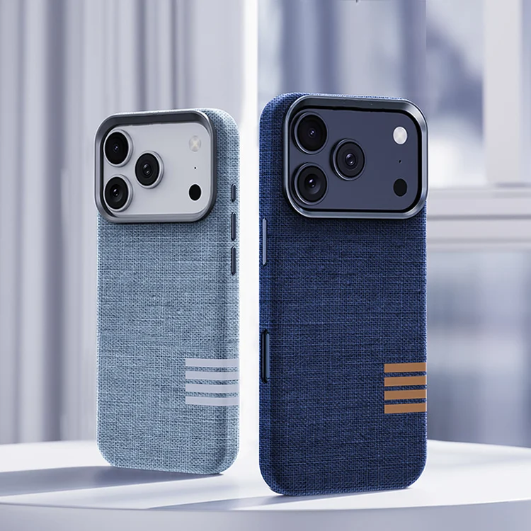 Premium Magnetic Linen iPhone Case - Shockproof Design