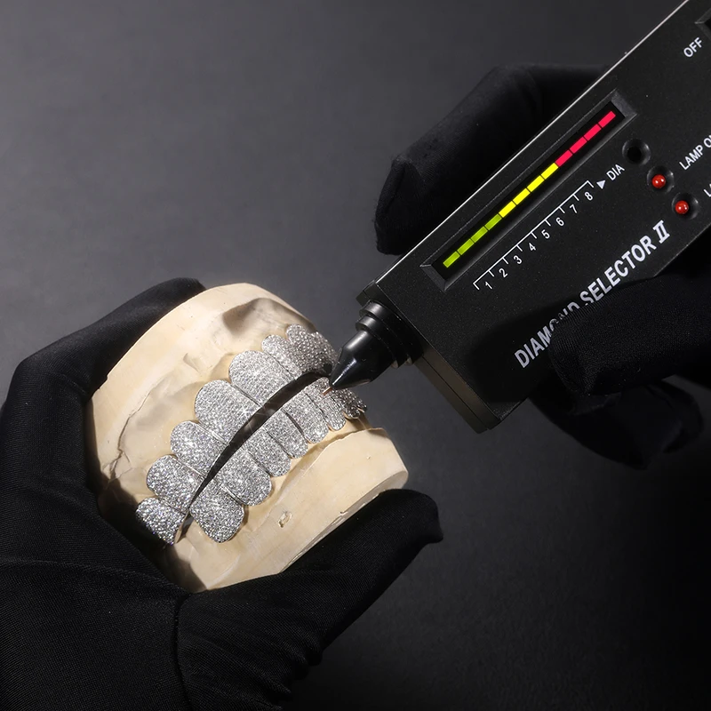 Custom Made Hip Hop Iced Out Solid Chunky Gold Bust Down Silver Fine