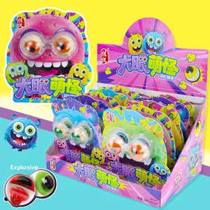 Cute Monster Gummy Snacks Big Eyed Eyeball Teeth Shaped Funny Children's Candy Hard Fruity Bulk Coated Packaging Internet
