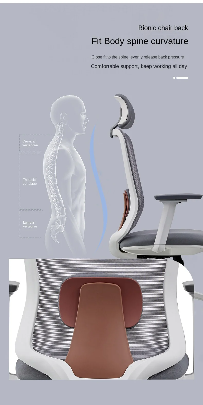 Contemporary Style Executive Office Chair Adjustable Lift Furniture with Headrest and Armrest Fabric Mesh Chair Modern Design