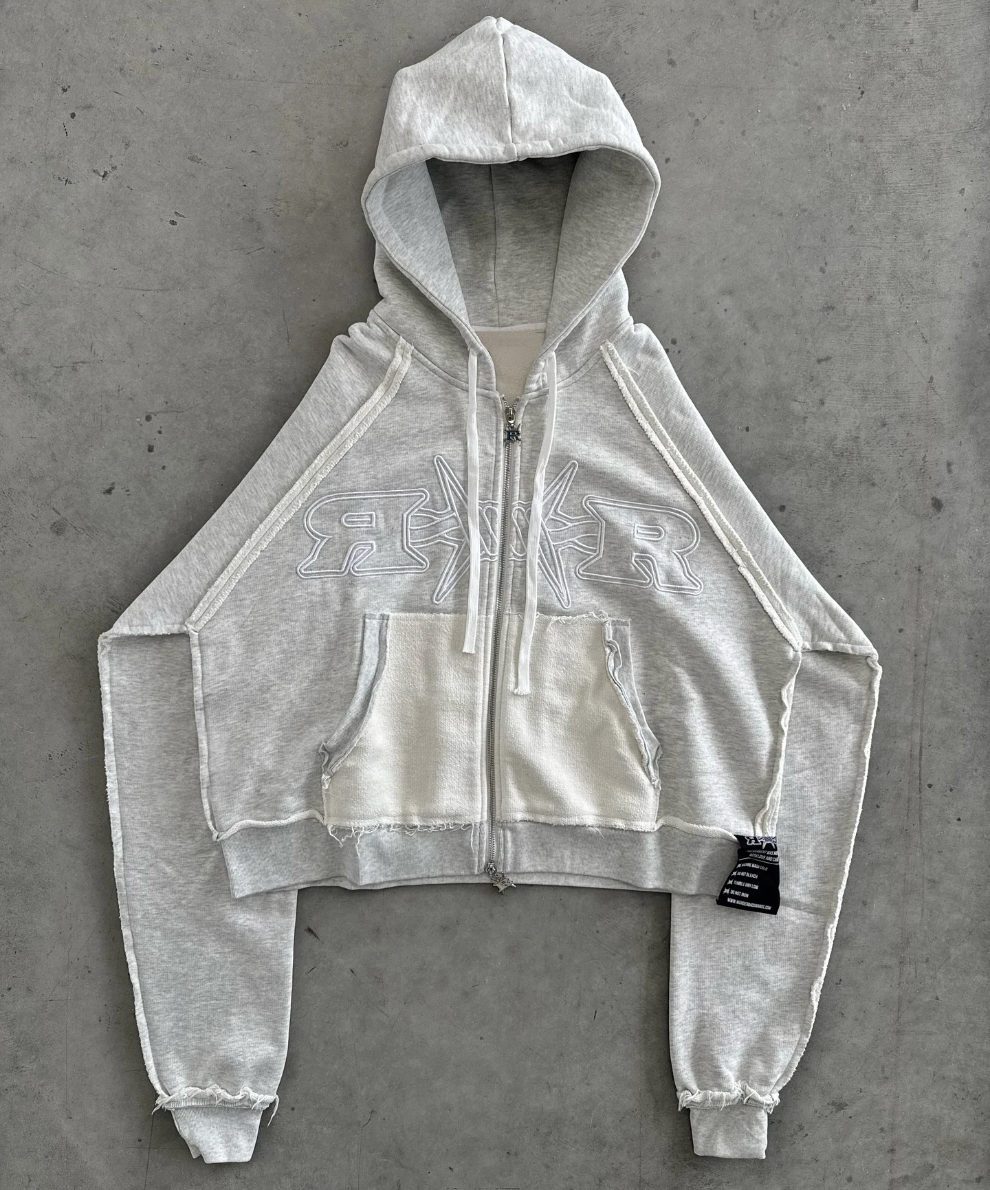 Salati Manufacturer Custom Streetwear Heavy Weight Cotton Vintage Acid Wash Tracksuit Cropped Sweatpants and Hoodie Set gallery 3