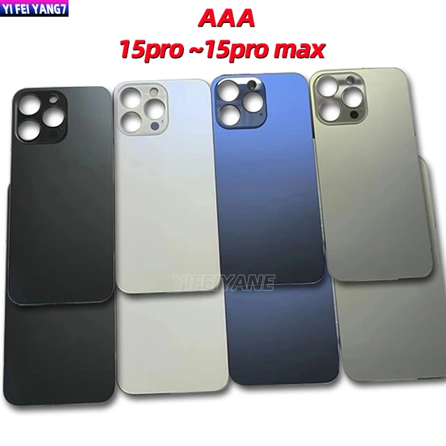 Replacement Back Housing Cover Battery Glass Rear Door Chassis  For 15 15 Pro Plus Max Frame Bezel Metal Plate