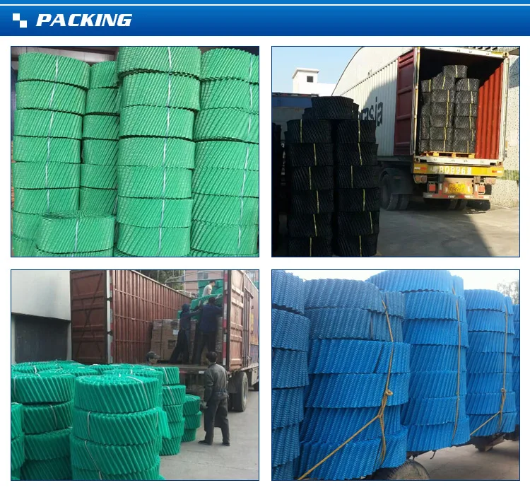 PVC Film Fill Round Cooling Tower Film Packing Industrial Cooling Tower Fill Media