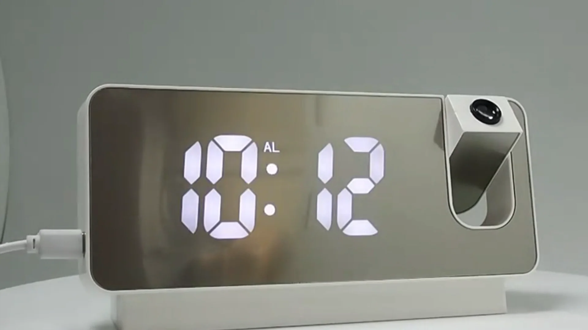 Fullwill Small 180 Projector Digit Clock Led Brightness Control Digital Projection Alarm Clocks