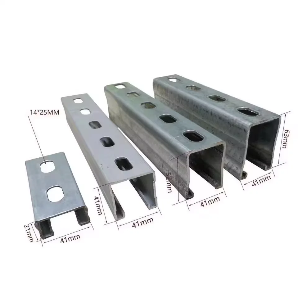 Standard 41x41mm Size Galvanized c Slotted Strut Support Purlin for ...