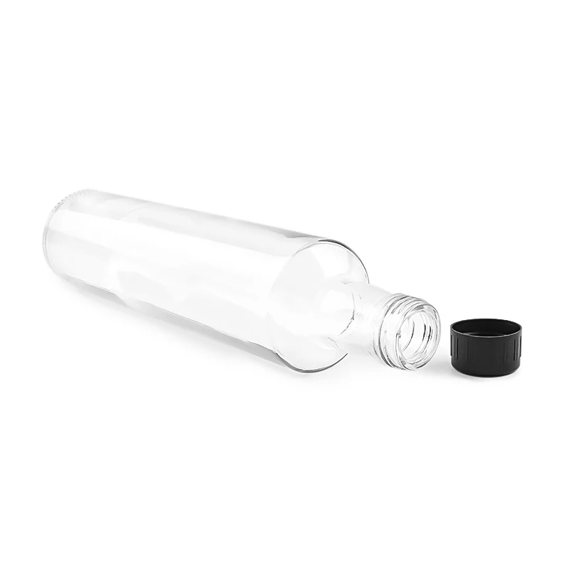 volumoon Bouteille Huile, 2 Pièces 500 ML Bouteille de Huile Olive en Verre avec Echelle Claire, Bouteille en Verre de Grande Capacité, Récipient de Huile Transparent pour Cuisson, BBQ, Cuisine