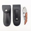Black leather case with back buckle