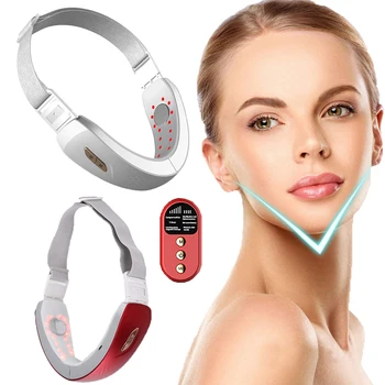 LED Light Electric Vibration EMS RF V Shape Beauty Equipment Skin Lifting Machine Chin Skin Face Massager