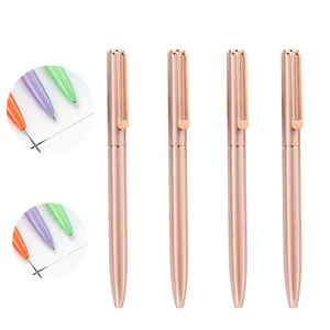 Promotional Multi-Color Rotary Metal Ballpoint Pen With Creative Oil Laser Custom Printed Logo Advertising for Office Gift