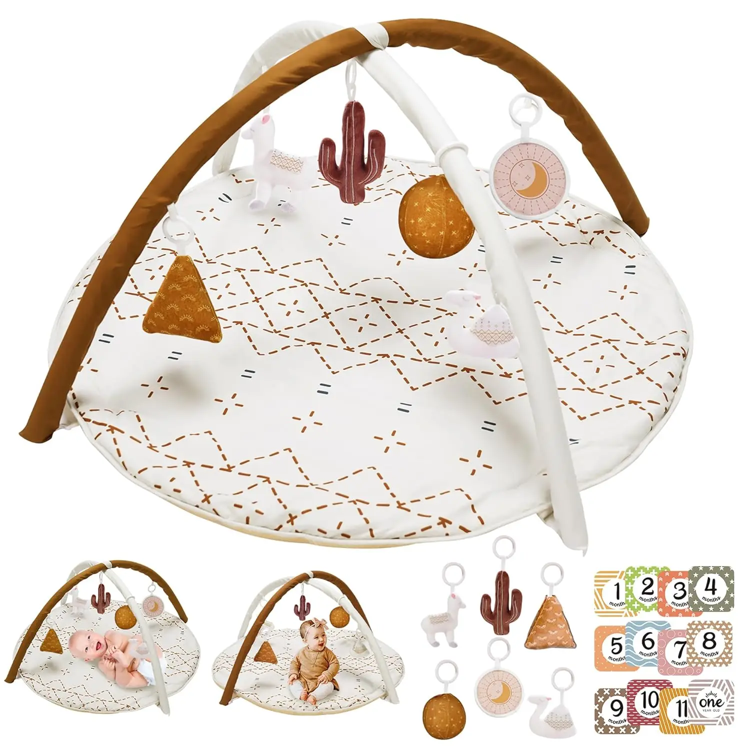 Hot Selling Accept to Customize Tummy Time Activity Mat Washable Play Mats for Infant Non Slip Play Mat