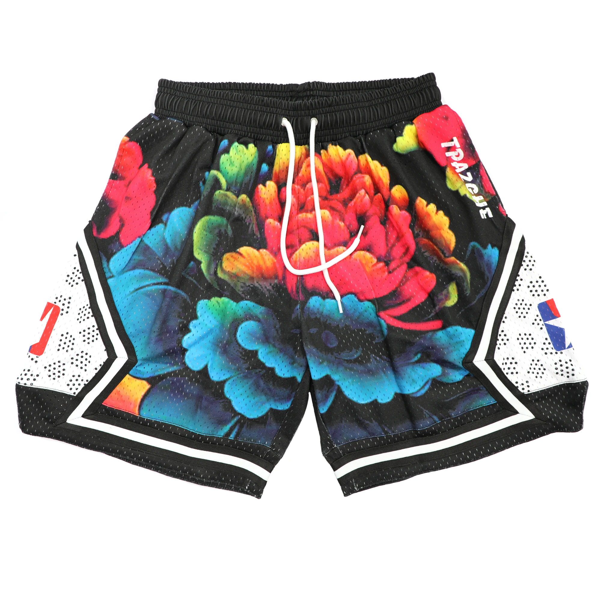Custom Sublimated Vintage Design Your Own Basketball Shorts Adult Kids Sportswear Blank Basketball Shorts