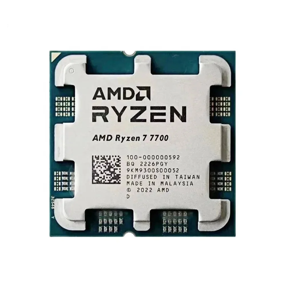 AMD R7 7700 3.8 GHz 8-core, 16-thread AM5 socket, new cooler-free CPU.