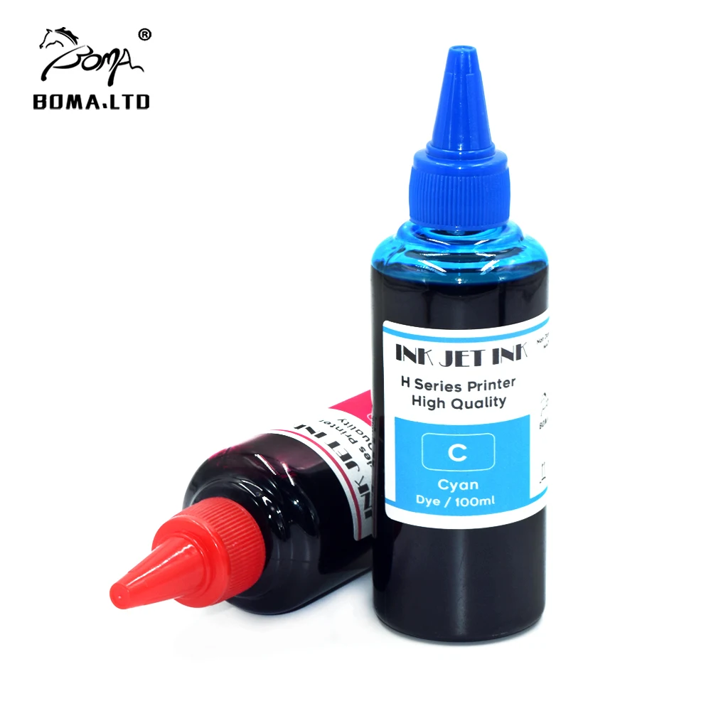 100ml 4Colors Refillable Dye Ink for HP Photosmart 5510 5515 6510 010 109 110 209 210 364 564 178 862 Printers