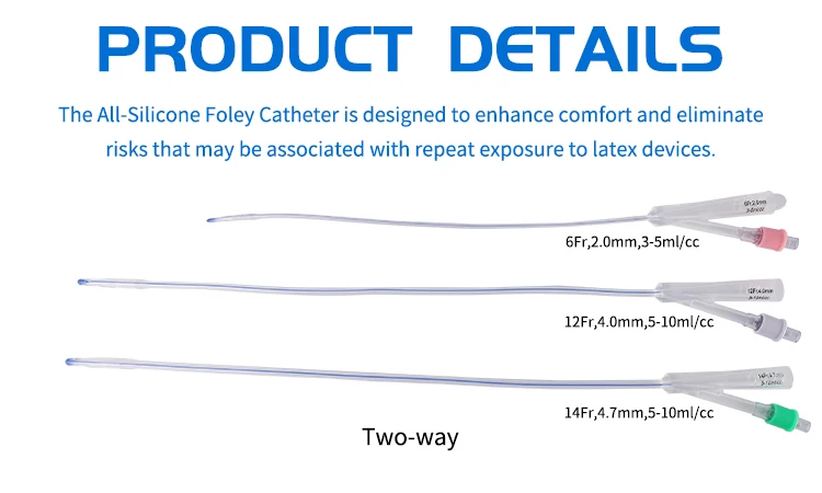3way Foley Catheter With Temperature Probe 100% Silicon High Accuracy ...