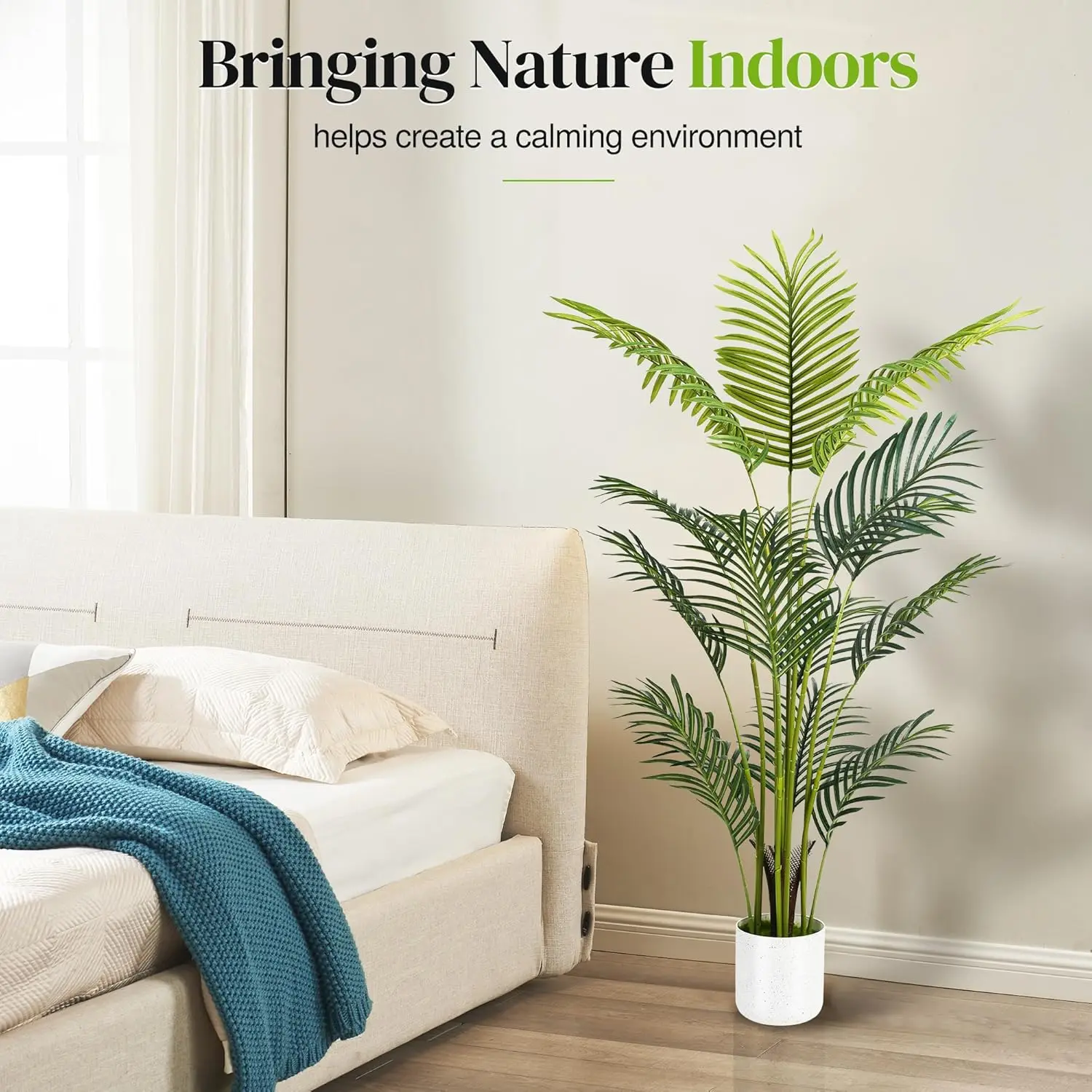 Artificial Areca Palm Tree Curved Artificial Palm Tree Artifical Fan Palm Tree for Dubai High Quality Artificial Plant