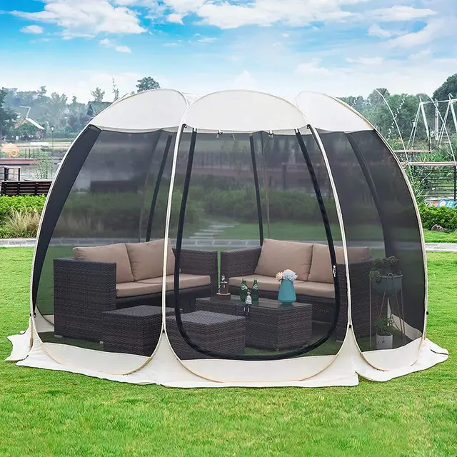 Hot-Selling Summer Oxford Fabric Six-Sided Net Tent Factory In-Stock for Outdoor Camping Gathering and Parties