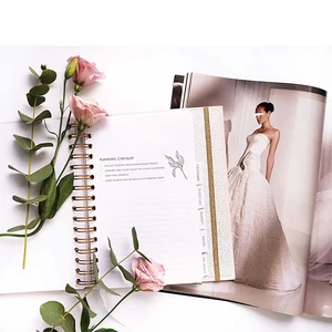 Custom Undated Bridal Planning Diary Organizer Paper Wedding Planner Book for Bride Guest Vows Undated Wedding Guest Book