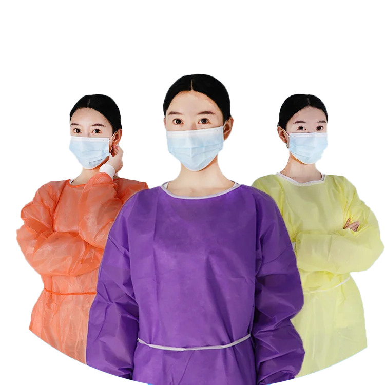 Disposable Isolation Gown Medical Protective Clothes Blue White Customized Logo Medical OEM Wholesale Surgical Gowns