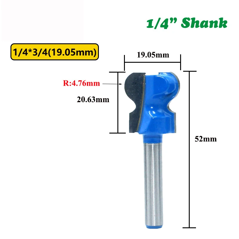 6.35mm Shank Twoarc Nail Clipper Drawer Door Knife Slotting