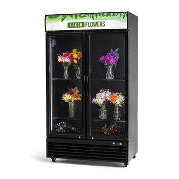 Commercial Upright Flower Display Showcase High Quality Glass Door for Flower Walk in Cooler Flower Refrigerator