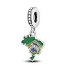 Ktc139-brazil map 925 silver