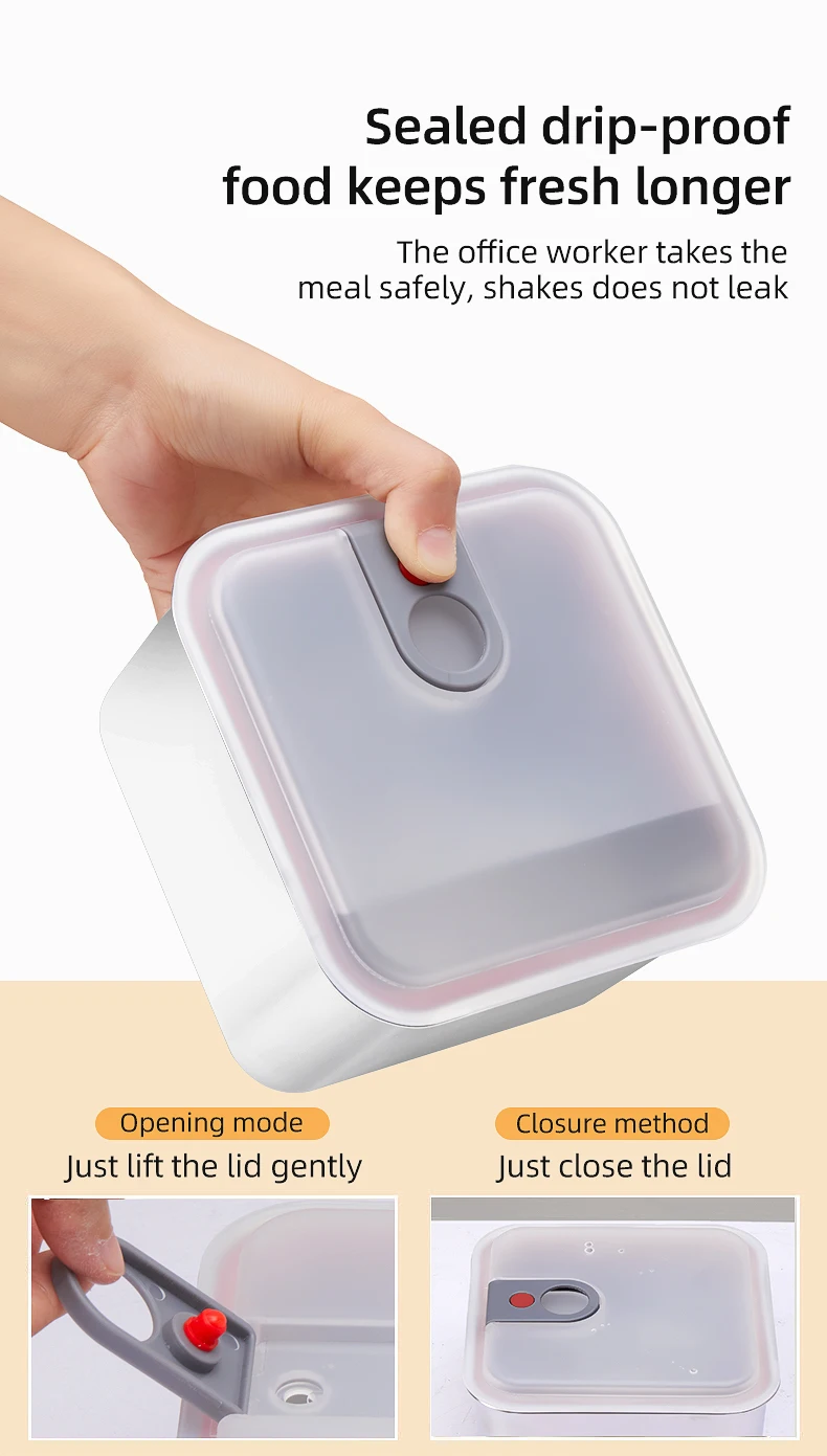 Vente directe d'usine multifonctionnel 2L chauffage cuisson boîte à lunch 304 en acier inoxydable portable chauffé boîte à lunch