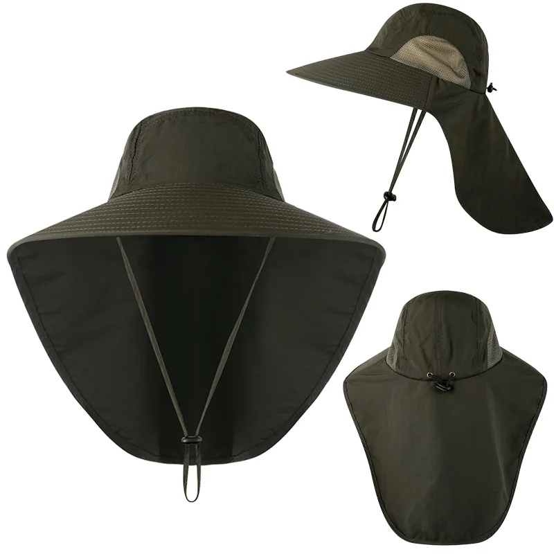 Cappello Safari Con Protezione Collo - UPF50+, Grigio, Per Pesca, Trekking E Giardinaggio - Foto 4