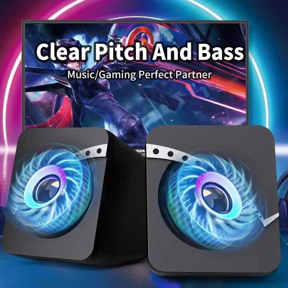 Computer Speakers for Desktop PC USB Powered Gaming Speakers for Monitor and Laptop