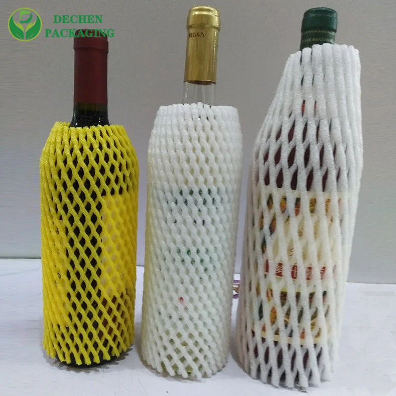 Bouteille unique en maille emballage de protection bouteille de vin en plastique en maille