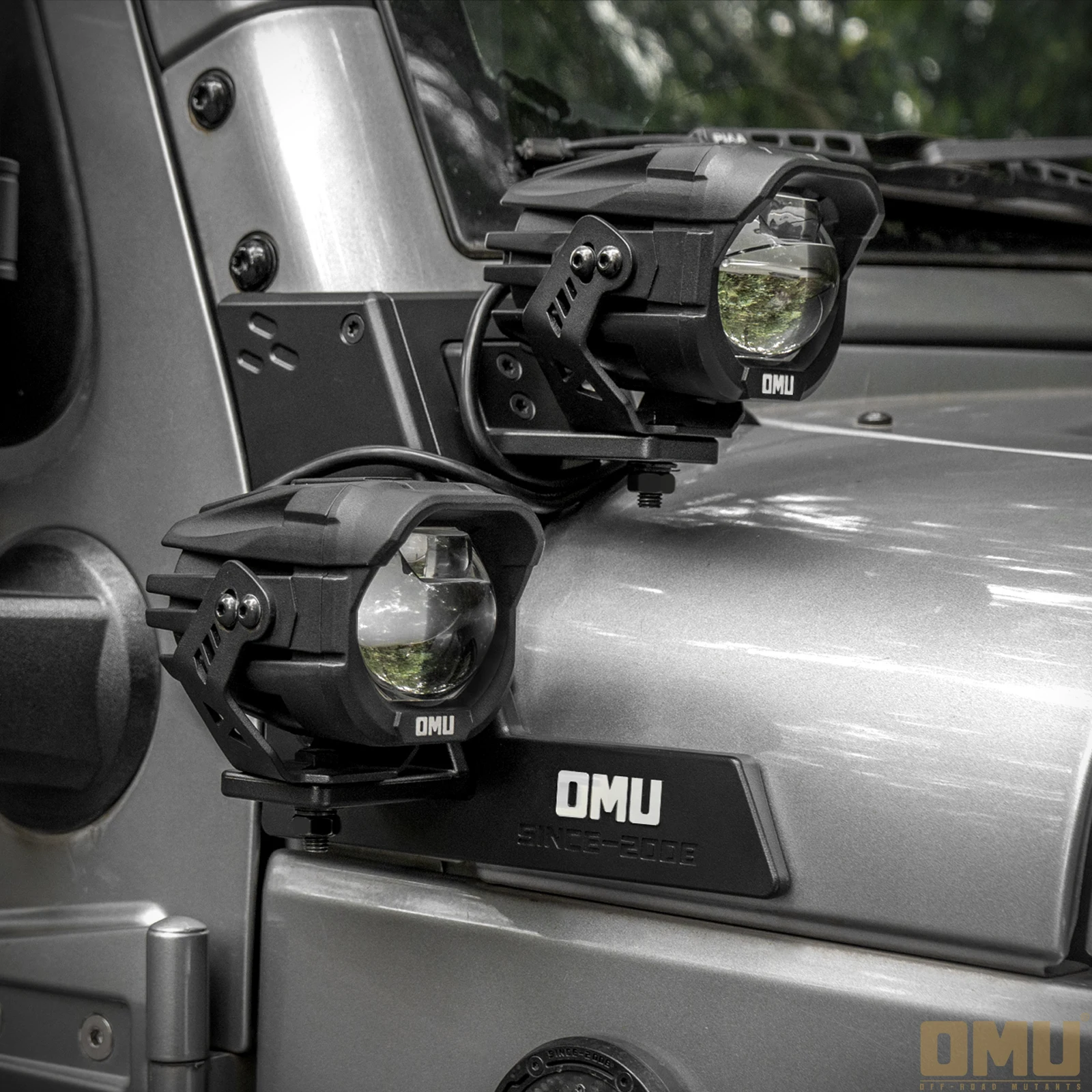 ピラーライトブラケット 車両アクセサリー OMU アルミ製 ライト